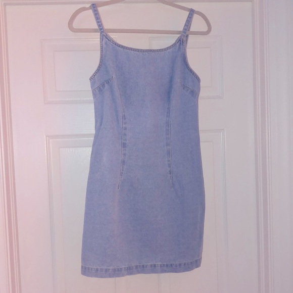 Denim Jumper Mini Dress - Picture 4 of 5